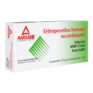 Eritropoyetina 4,000 U.I. C/6 Amp  Amsa